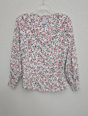 Womens Chico NWOT Heart Print Top Size 1 (Equivalent To M)